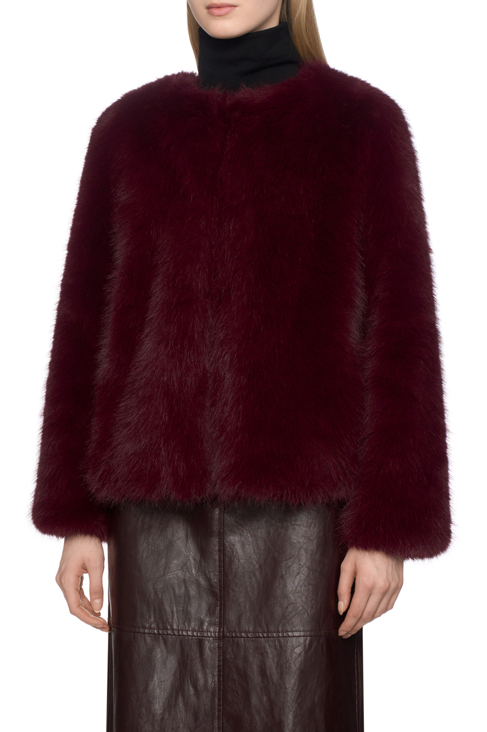 Женский iBLUES Полушубок OVIDIO из искусственного меха (цвет ), артикул 2527456022 | Фото 4