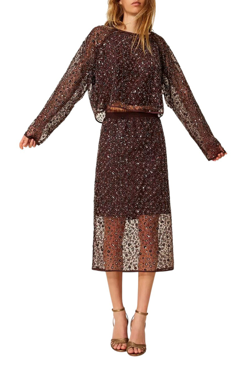 Женский TWINSET Milano Юбка с пайетками (цвет ), артикул 252AP2270 | Фото 2