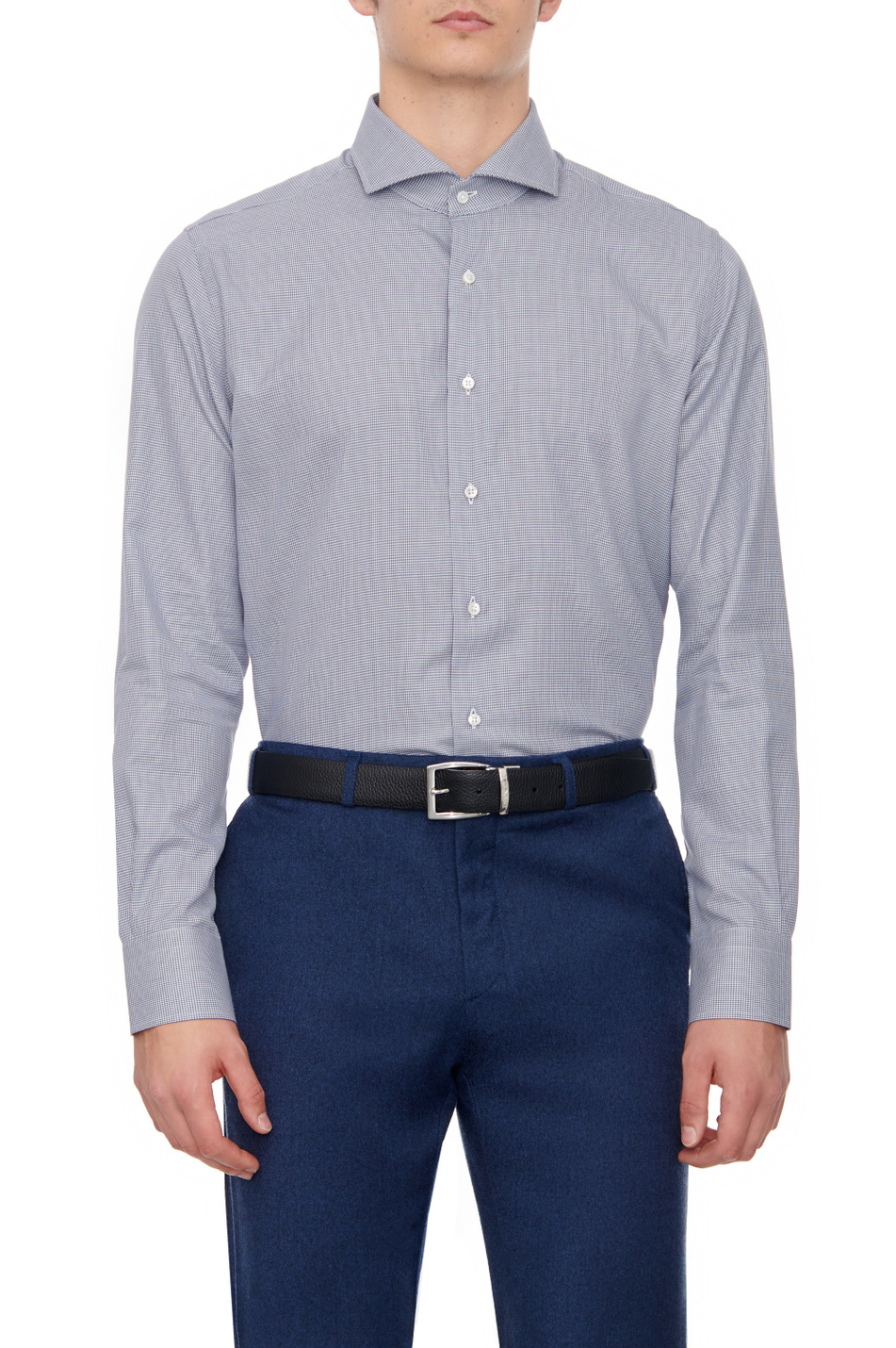 Мужской Canali Рубашка из хлопка с добавлением кашемира (цвет ), артикул 77C8GX03060 | Фото 1