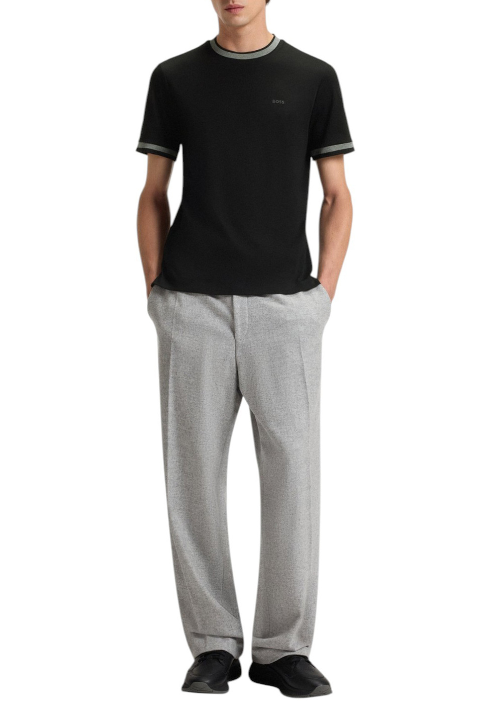 Футболка Tessler из хлопка|Основной цвет:Черный Мужской BOSS Футболка Tessler из хлопка (цвет ), артикул 50543858 | Фото 2