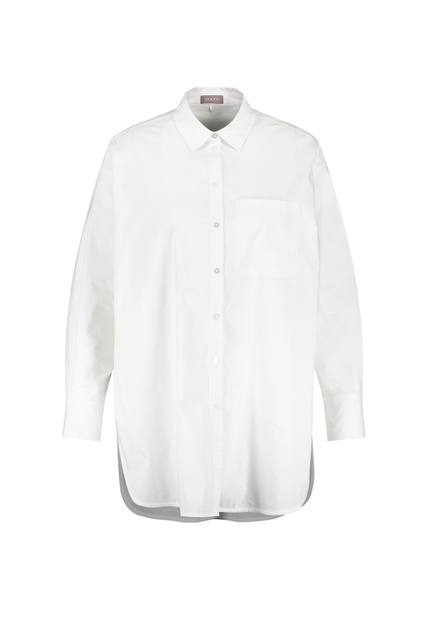 Рубашка из смесового хлопка|Основной цвет:Белый|Артикул:960998-29246 | Фото 1
