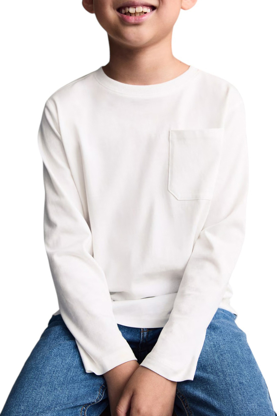 Мальчикам Mango Kids Лонгслив BASICA7 из хлопка (цвет ), артикул 87030649 | Фото 4
