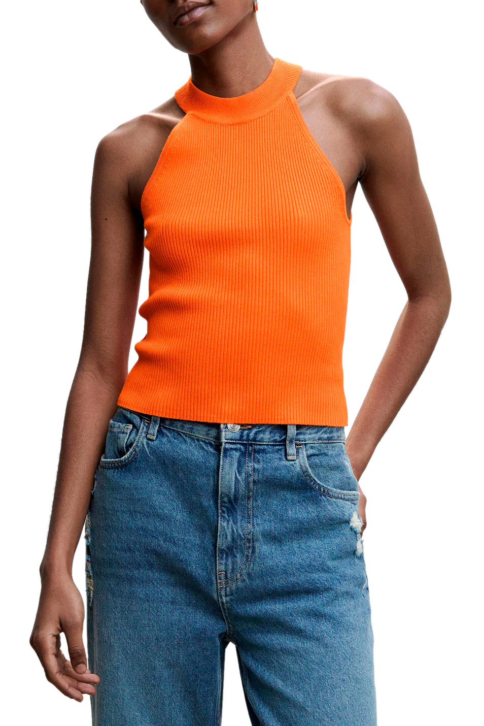 Женский Mango Трикотажный топ LOPEZ (цвет ), артикул 47058635 | Фото 3