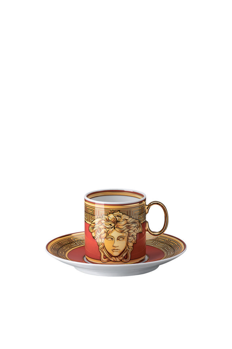 Не имеет пола Versace Чашка для эспрессо с блюдцем Medusa Amplified Golden Coin, 100 мл (цвет ), артикул 19335-409956-14715 | Фото 1