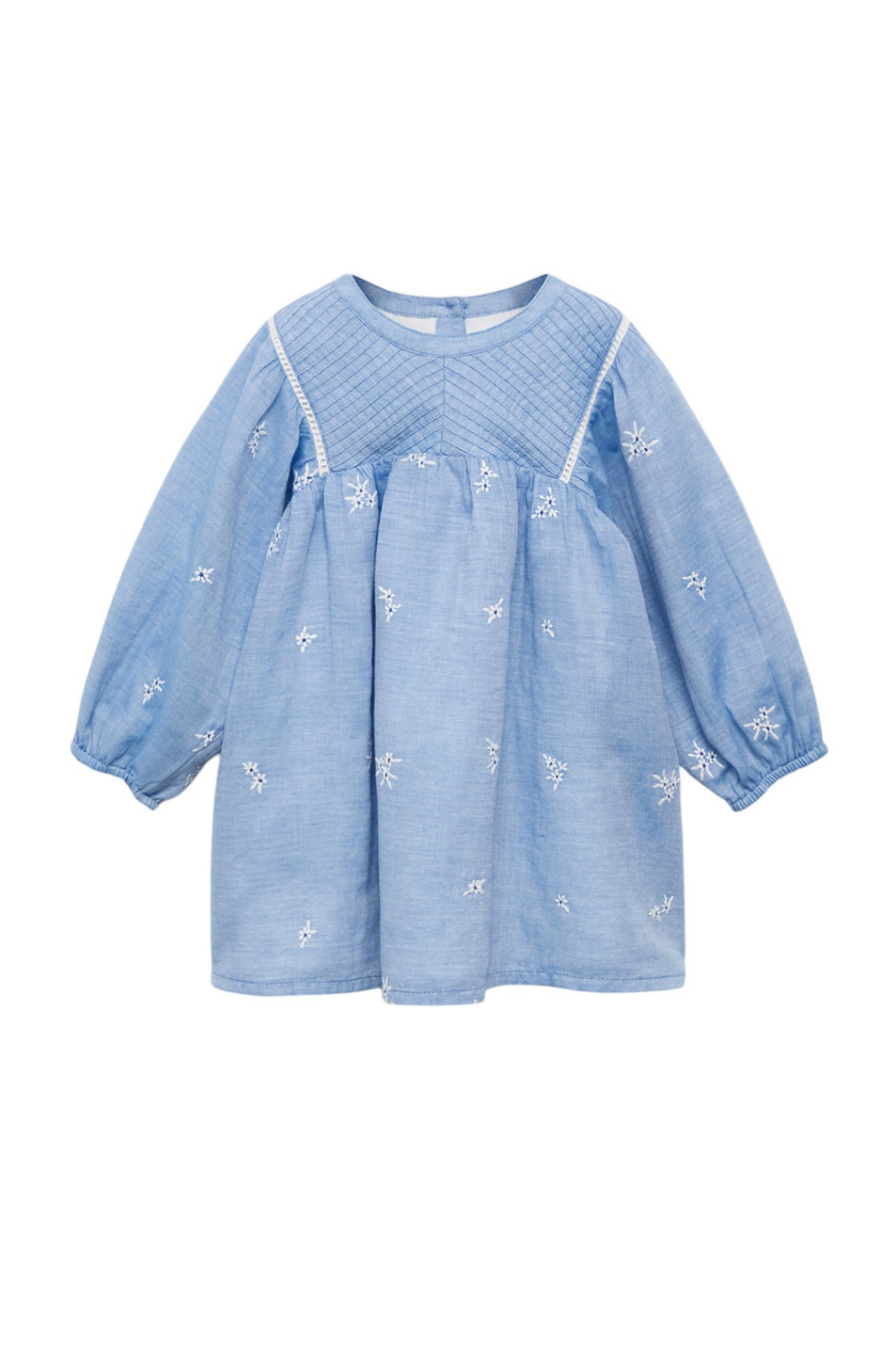 Девочкам Mango Kids Платье TROPEZ из хлопка с вышивкой (цвет ), артикул 87024797 | Фото 1
