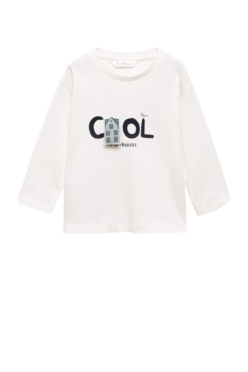 Мальчикам Mango Kids Лонгслив COOL из натурального хлопка с принтом (цвет ), артикул 67061010 | Фото 1