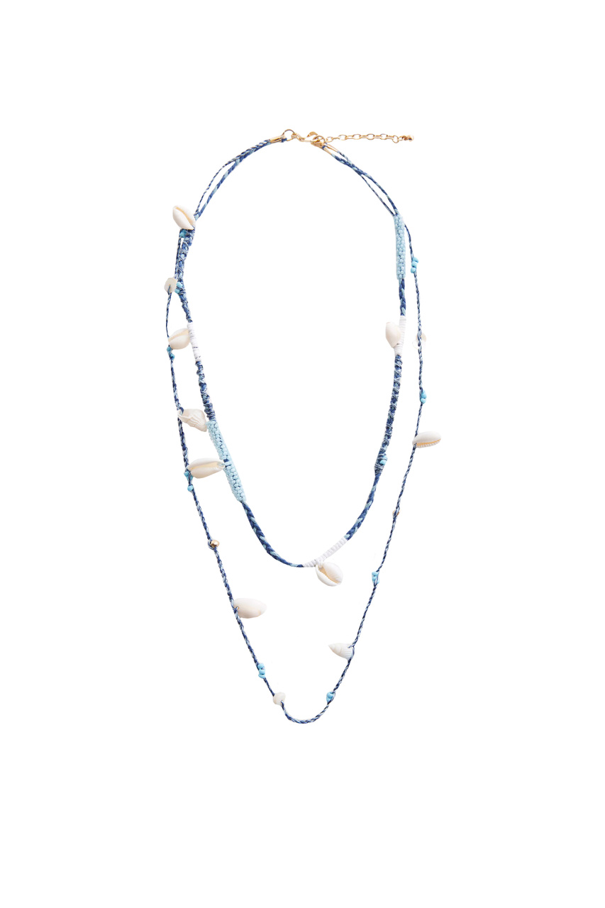 Ожерелье AQUATIC с ракушками|Основной цвет:Синий|Артикул:67036049 | Фото 1