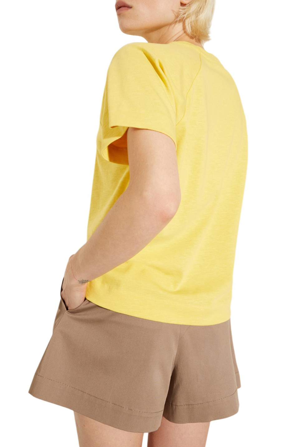 Женский MAX&Co. Футболка MCOTESO из хлопка и льна (цвет ), артикул 2616941064 | Фото 4