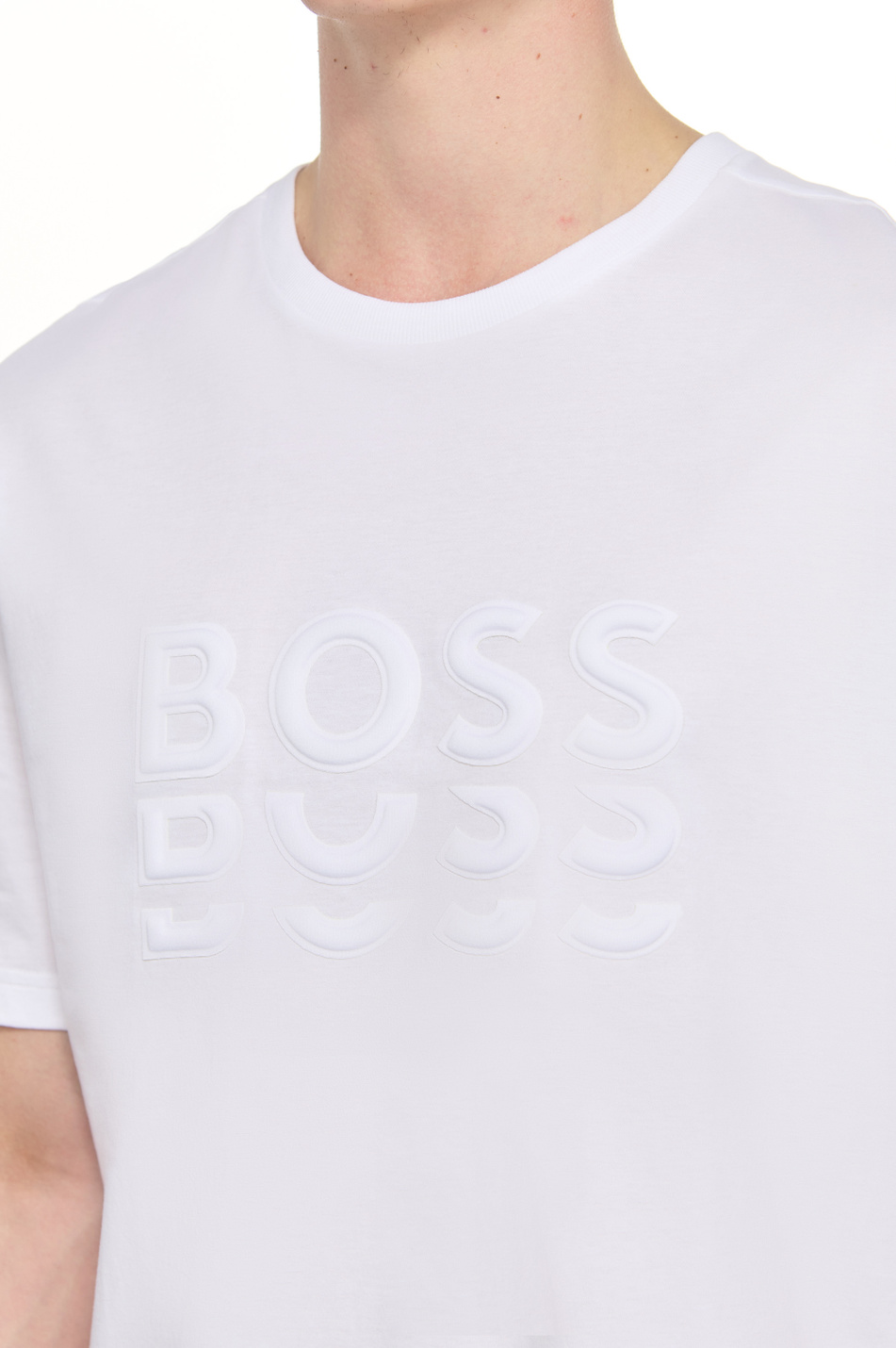 Мужской BOSS Футболка из натурального хлопка с логотипом (цвет ), артикул 50495876 | Фото 5