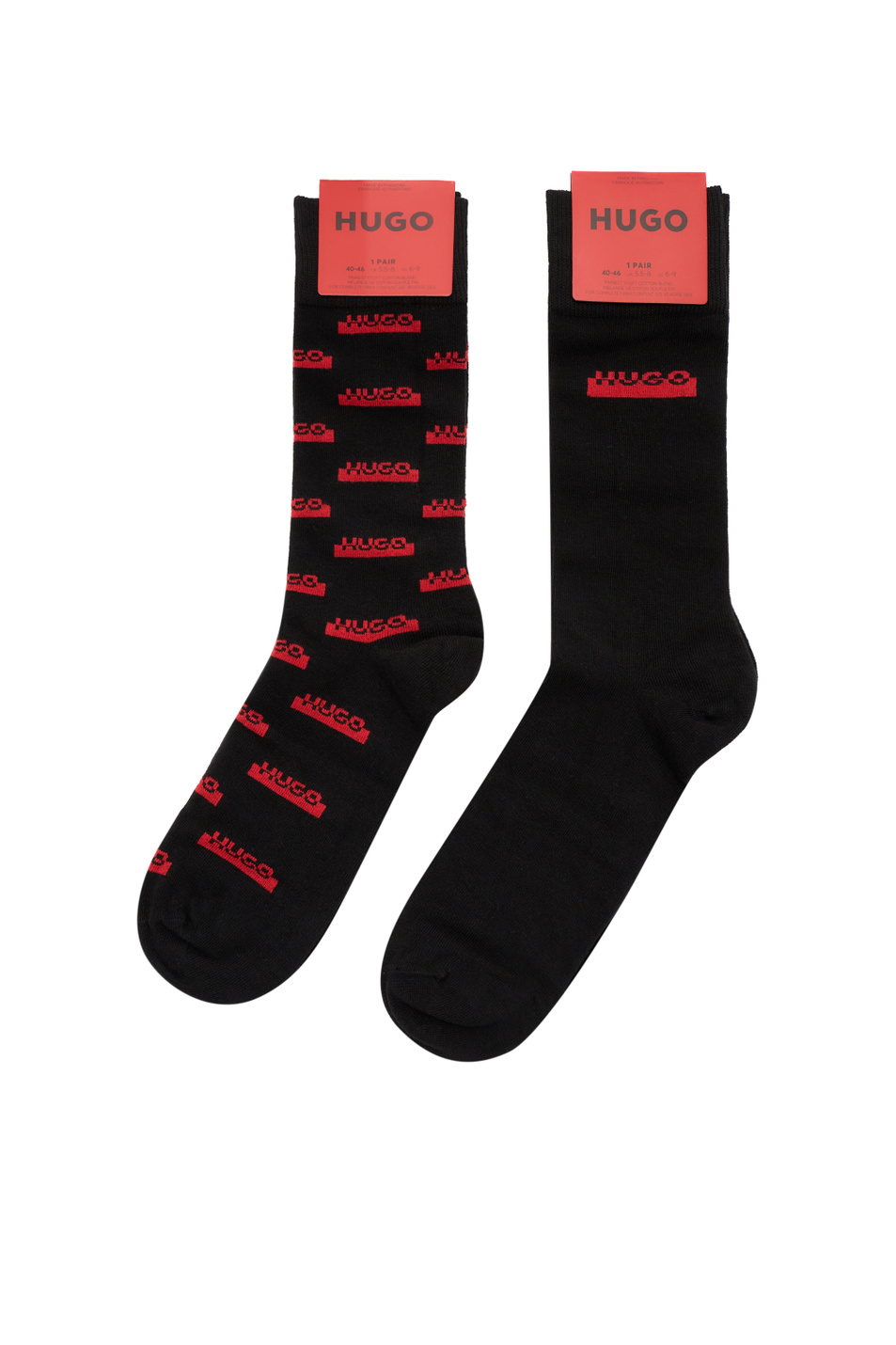 Носки в комплекте из 2 пар|Основной цвет:Черный Мужской HUGO Носки в комплекте из 2 пар (цвет ), артикул 50546669 | Фото 1