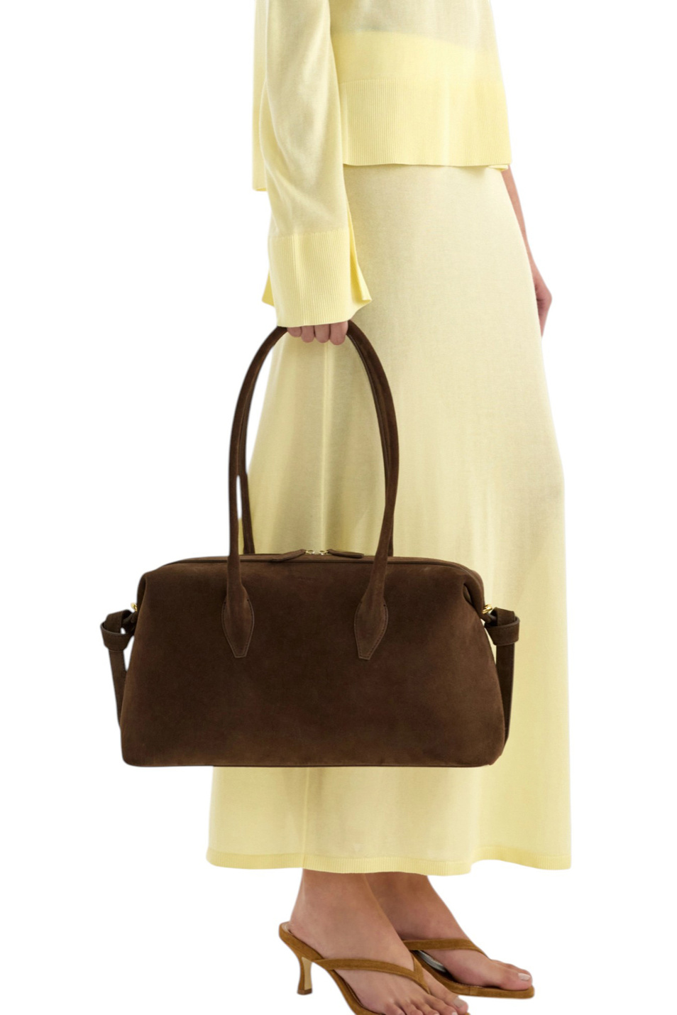 Женский Yuzefi Сумка BRIOCHE DUFFLE из натуральной замши (цвет ), артикул YUZPF25-HB-BD-S004 | Фото 5