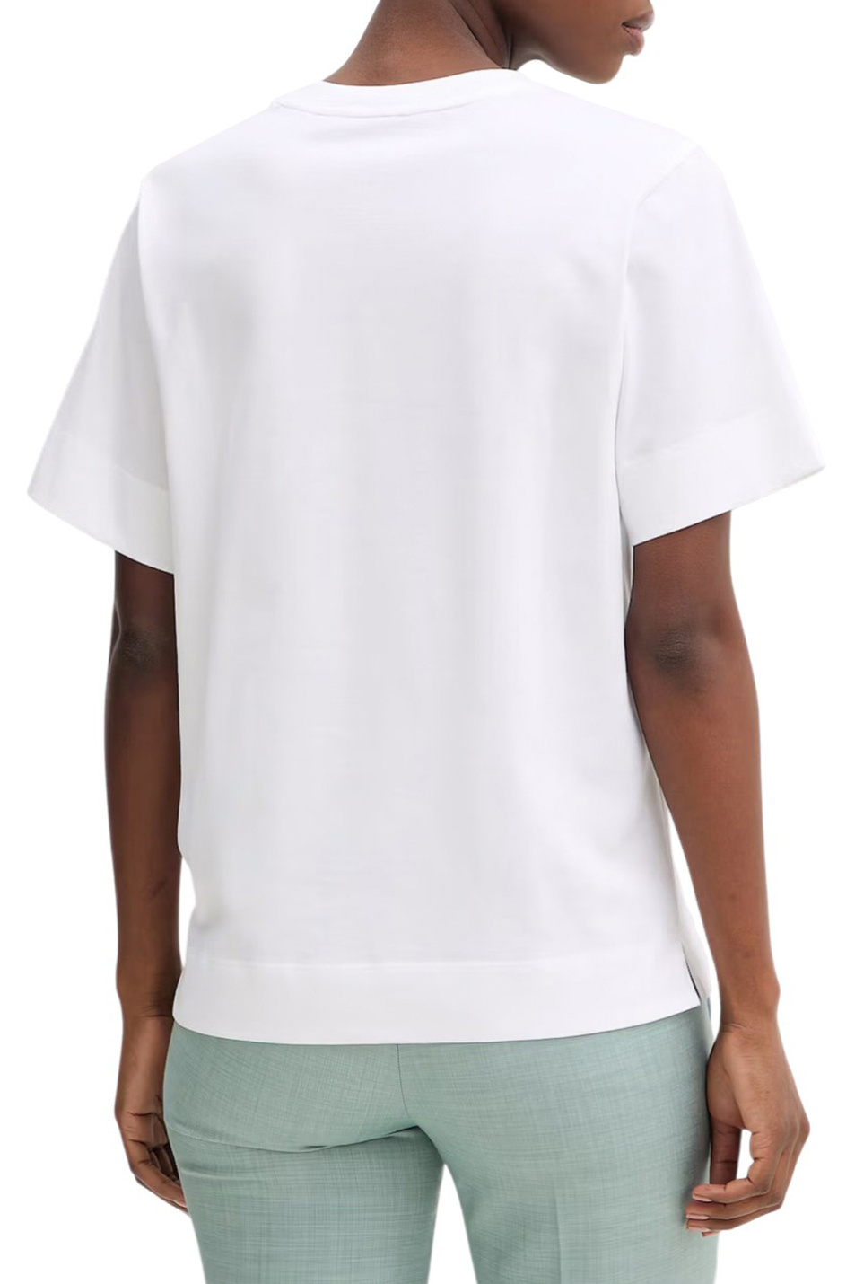 Женский BOSS Футболка из хлопка с принтом (цвет ), артикул 50560966 | Фото 5