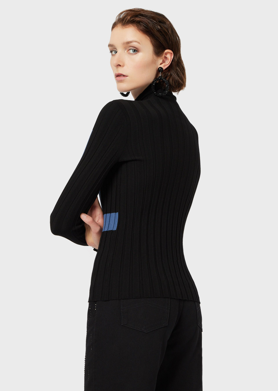 Женский Emporio Armani Водолазка из смесовой вискозы (цвет ), артикул 6H2MWJ-2M25Z | Фото 4