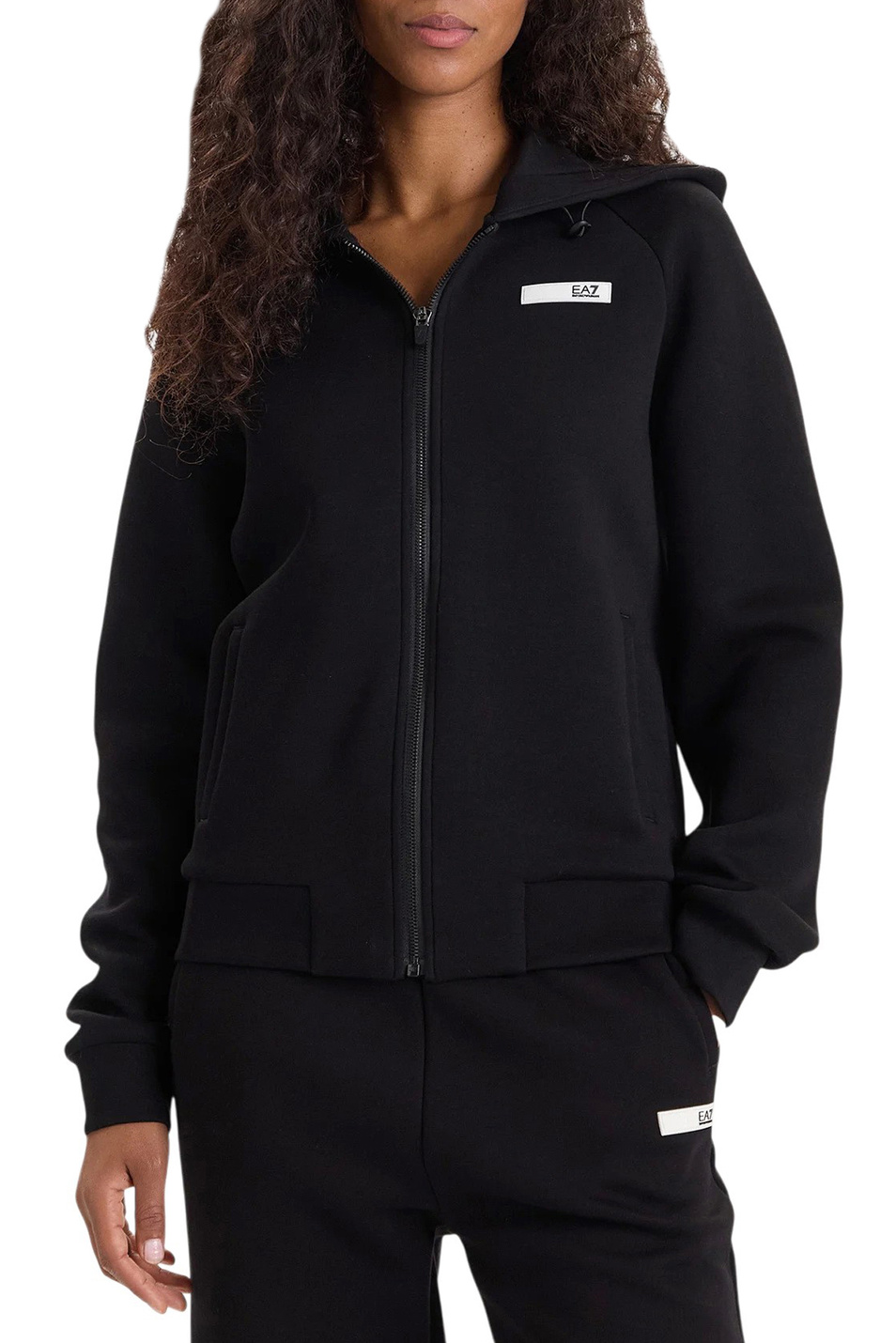 Толстовка с логотипом|Основной цвет:Черный Женский EA7 Толстовка с логотипом (цвет ), артикул 7W000675-AF13151 | Фото 3