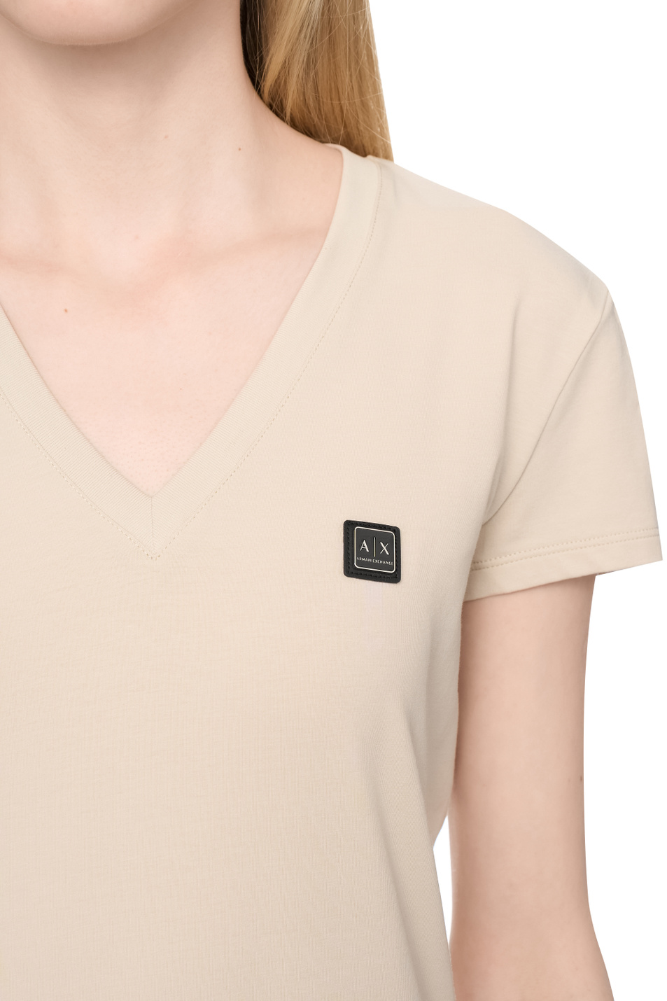 Женский Armani Exchange Футболка с V-образным вырезом (цвет ), артикул XW000105-AF11929 | Фото 6