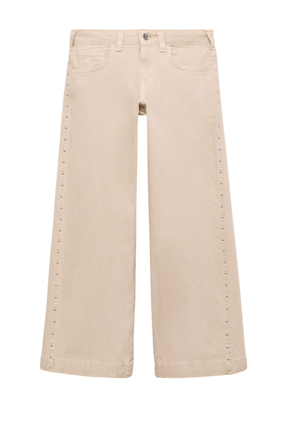 Девочкам Mango Kids Джинсы LOWRISE с заклепками (цвет ), артикул 17044408 | Фото 1