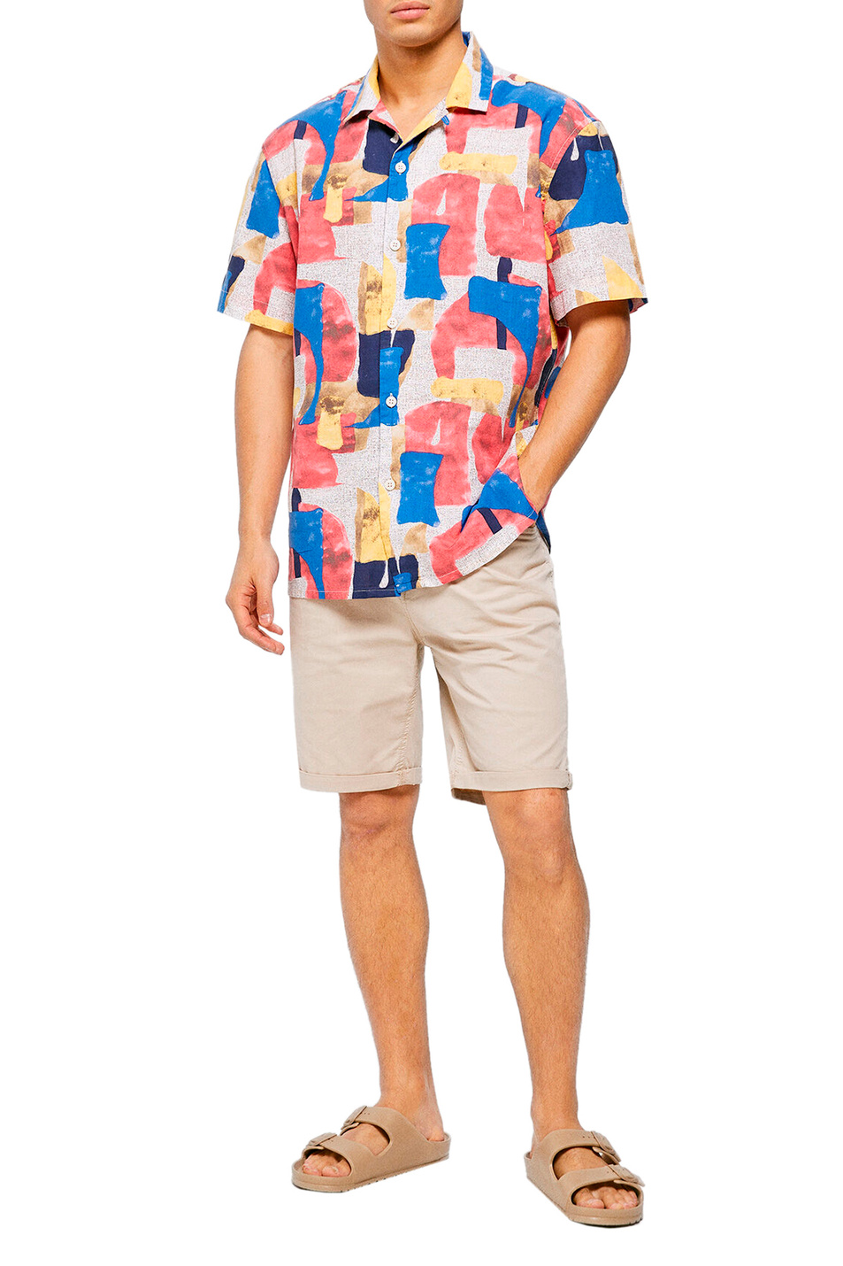 Мужской Springfield Рубашка из натурального хлопка с принтом (цвет ), артикул 0375078 | Фото 2