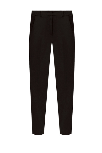 Классические укороченные брюки PATATA прямого кроя|Основной цвет:Черный|Артикул:51360129 | Фото 1