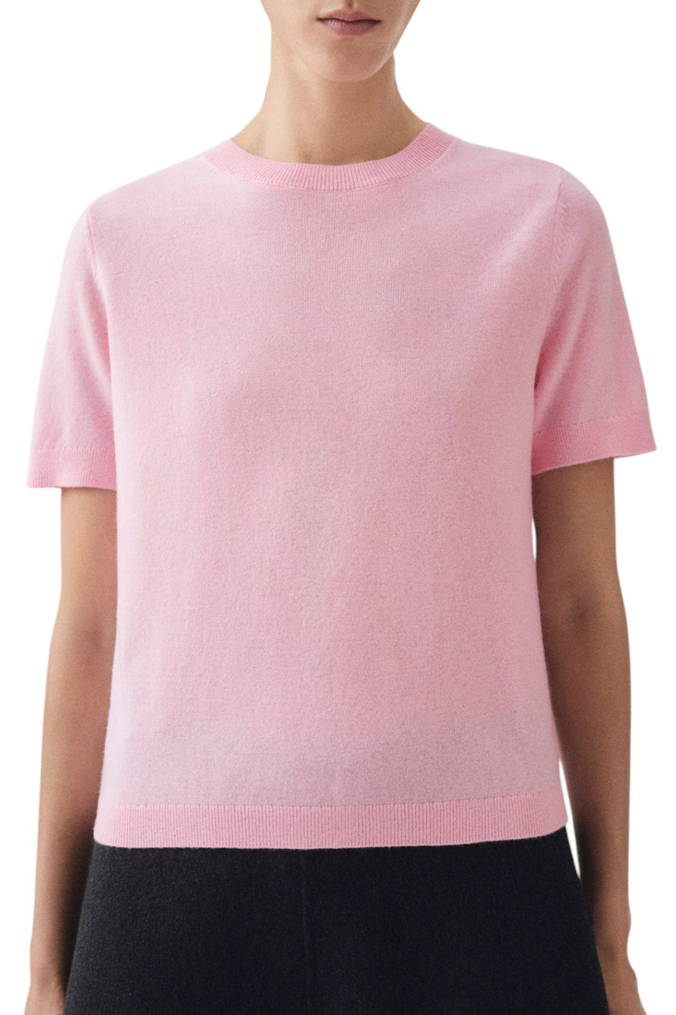 Джемпер TAURUS с короткими рукавами|Основной цвет:Розовый Женский Mango Джемпер TAURUS с короткими рукавами (цвет ), артикул 17016357 | Фото 3