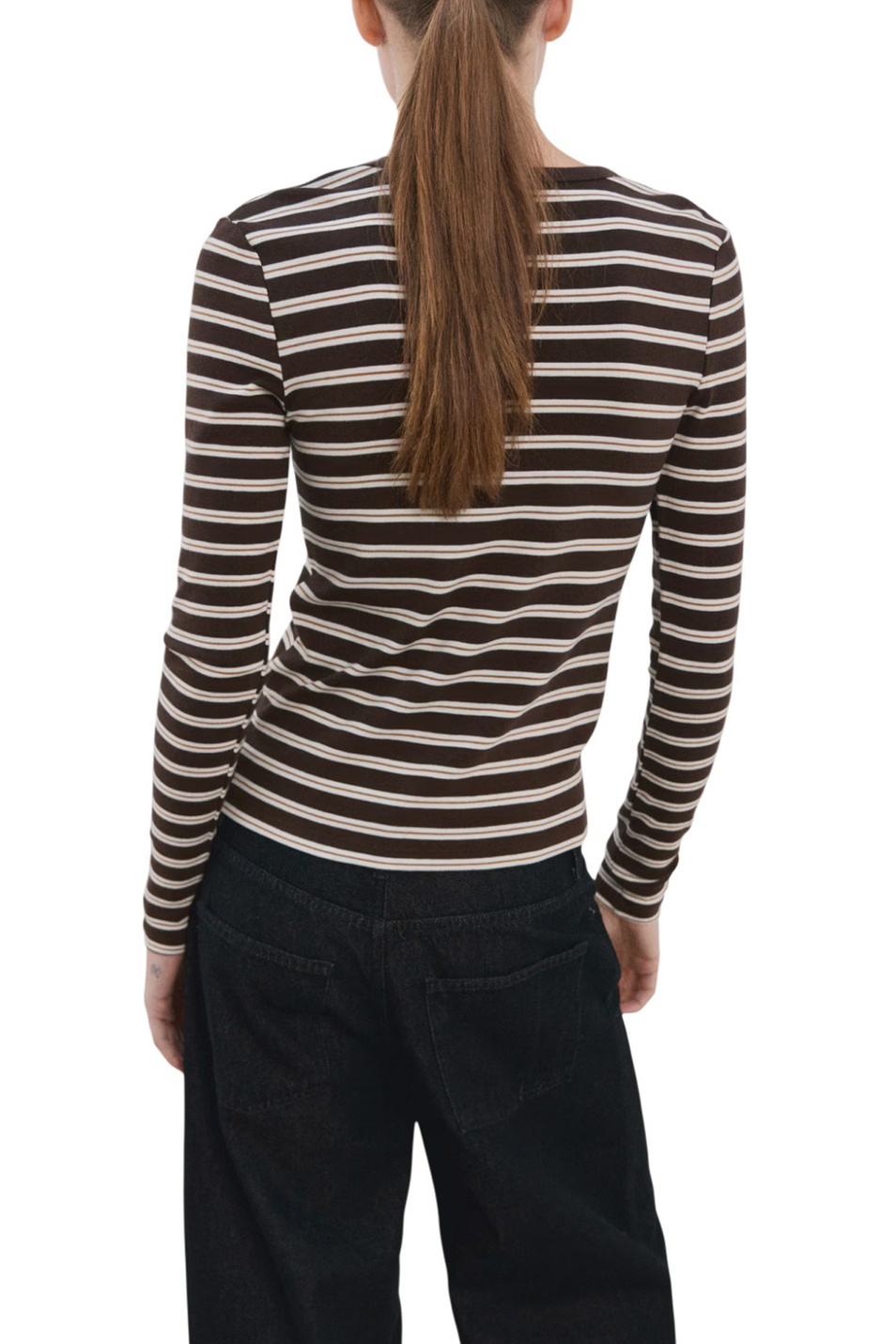 Женский Mango Лонгслив PAUL в полоску (цвет ), артикул 27034095 | Фото 4