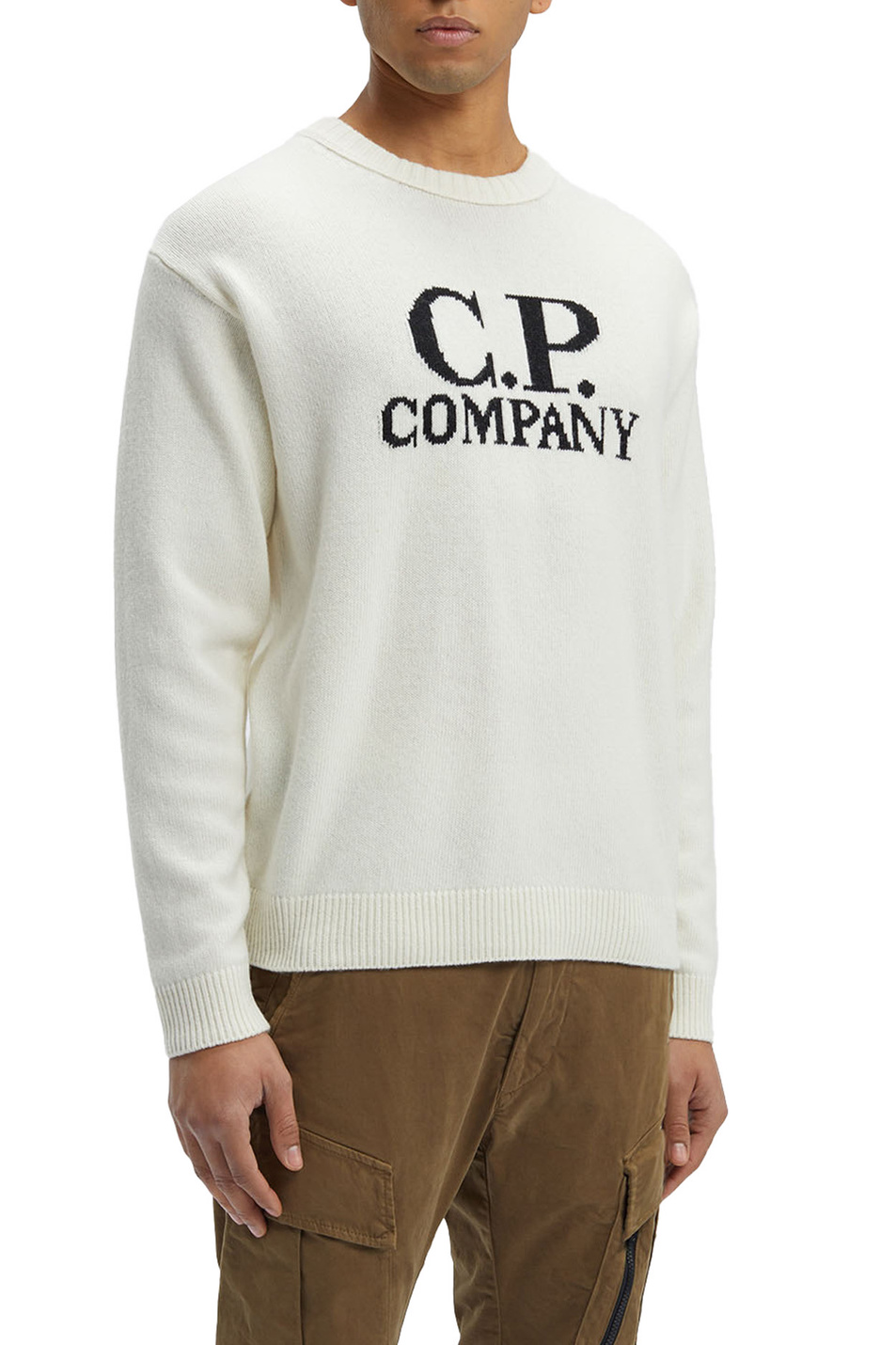 Мужской C.P. Company Джемпер из смесовой шерсти с логотипом и принтом (цвет ), артикул 15CMKN332A005504J | Фото 3
