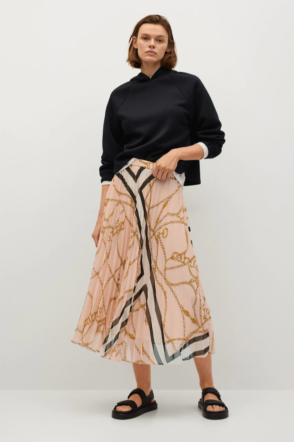 Mango Плиссированная юбка DAISY с принтом в виде цепочки (цвет ), артикул 87086329 | Фото 2