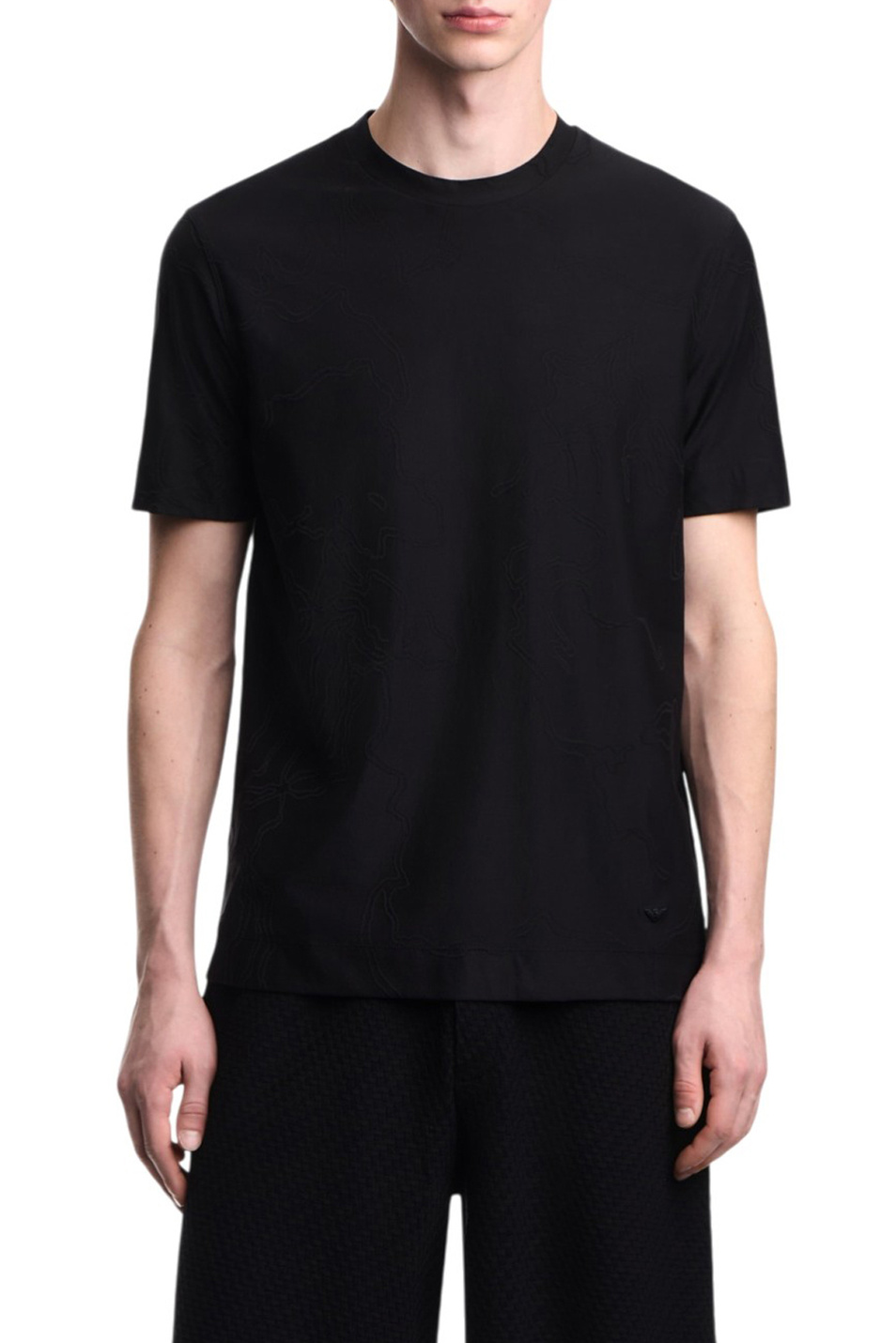 Мужской Emporio Armani Футболка из смесового хлопка (цвет ), артикул EM004644-AF23458 | Фото 3