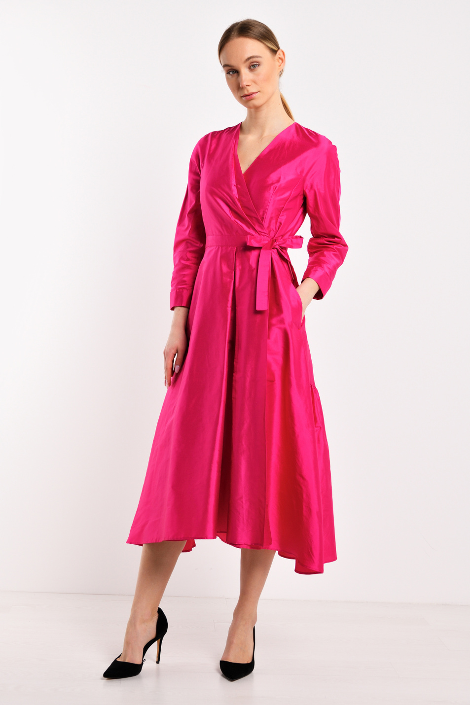 Женский Weekend Max Mara Шелковое платье-миди RICAMO (цвет ), артикул 52210507 | Фото 1