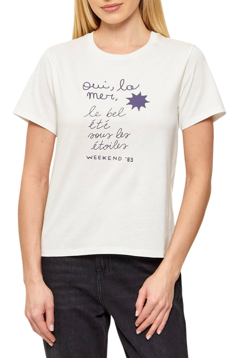 Женский Weekend Max Mara Футболка PANTERA из хлопка (цвет ), артикул 2615971032 | Фото 4