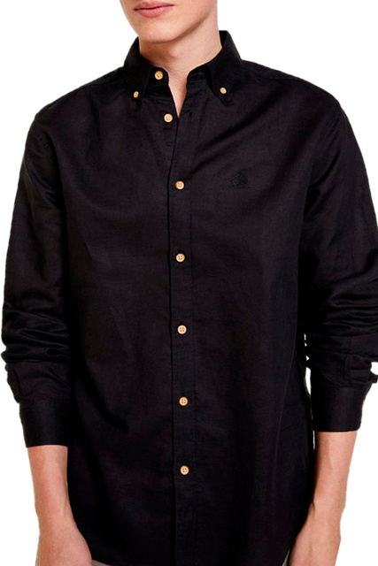 Однотонная рубашка|Основной цвет:Черный|Артикул:0993371 | Фото 1