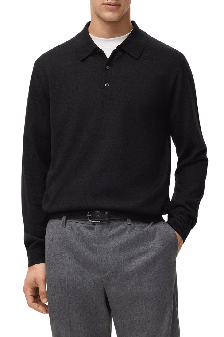 Мужской Mango Man Джемпер-поло WILLYS из шерсти (цвет ), артикул 27051283 | Фото 3