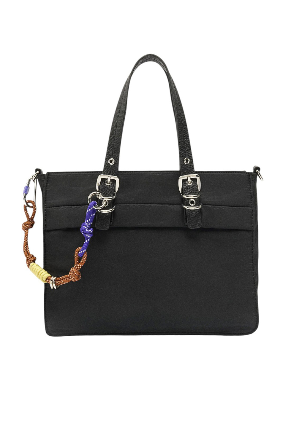 Сумка-тоут с подвеской|Основной цвет:Черный Женский Parfois Сумка-тоут с подвеской (цвет ), артикул 241285 | Фото 1