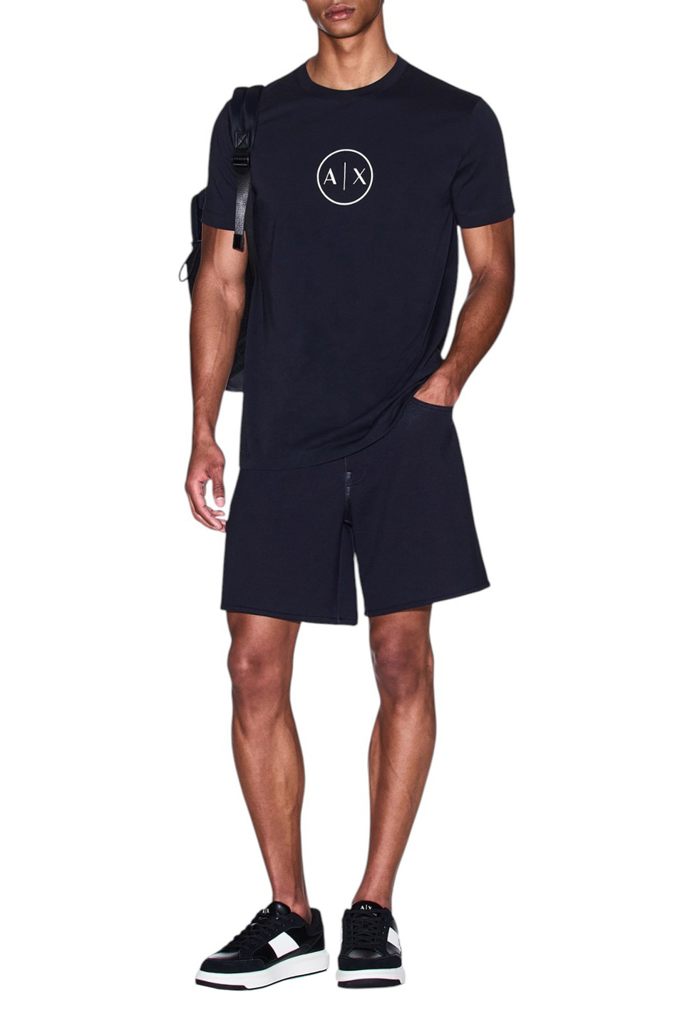 Мужской Armani Exchange Футболка из хлопка с логотипом (цвет ), артикул XM001853-AF10356 | Фото 2