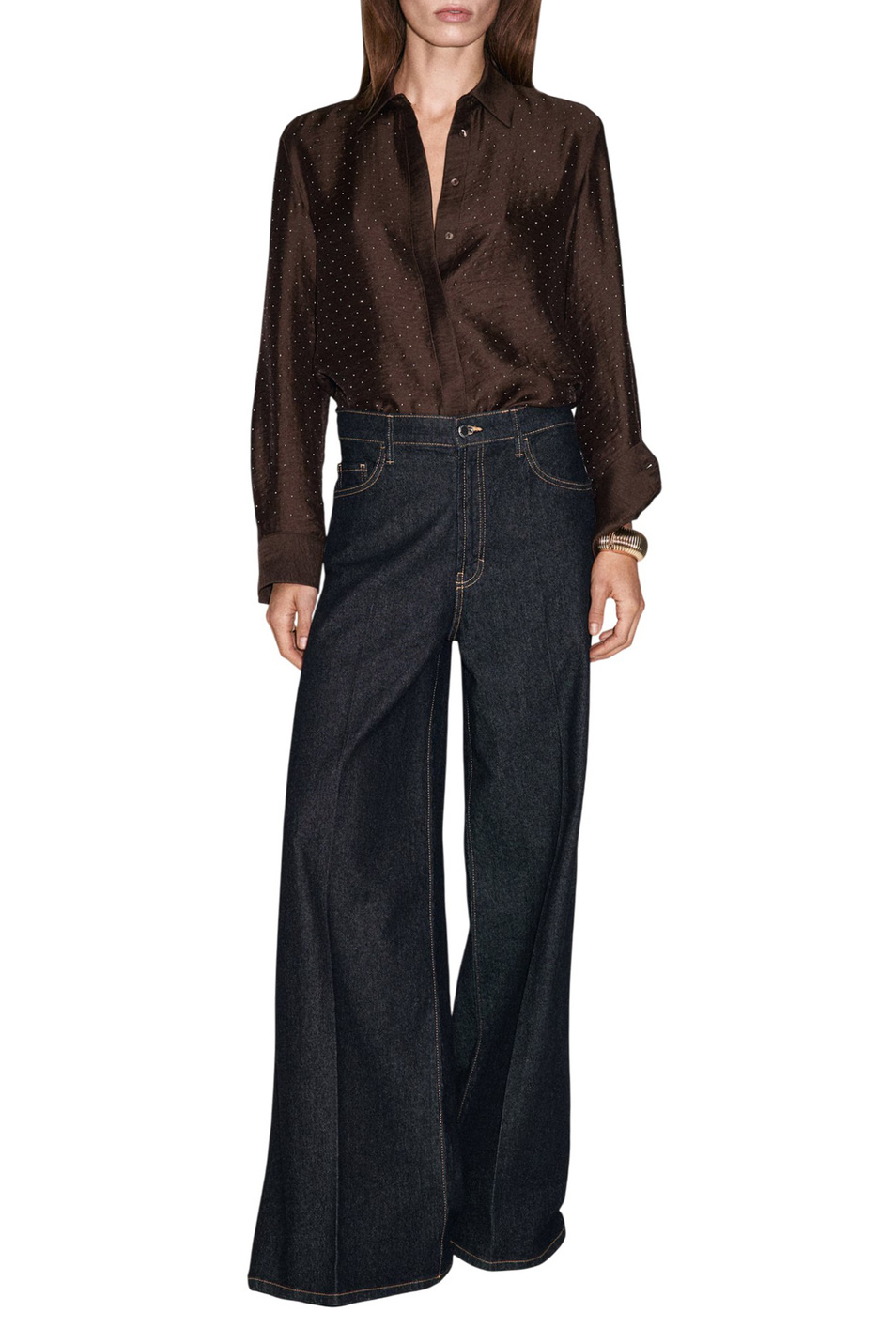 Женский Mango Рубашка ROMP со стразами (цвет ), артикул 17019109 | Фото 2