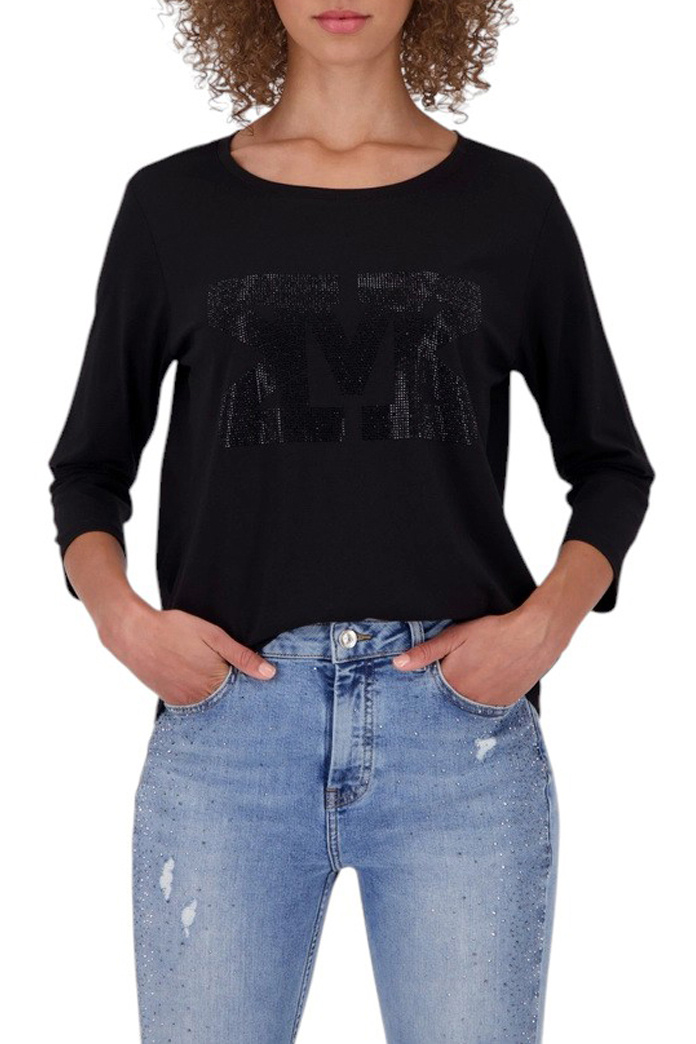 Джемпер со стразами|Основной цвет:Черный Женский Monari Джемпер со стразами (цвет ), артикул 808800 | Фото 3
