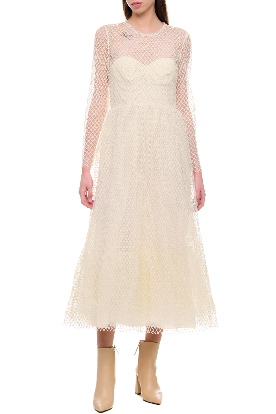 Женский Red Valentino Платье-корсет с сеткой (цвет ), артикул 2R3VA23A6S5 | Фото 3