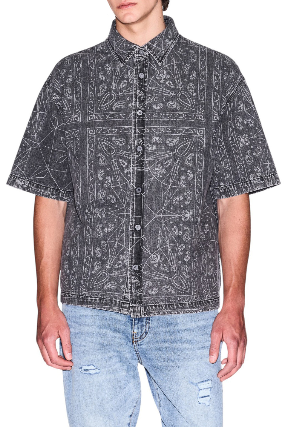 Мужской Armani Exchange Рубашка из смесового хлопка (цвет ), артикул XM000622-AF14943 | Фото 3