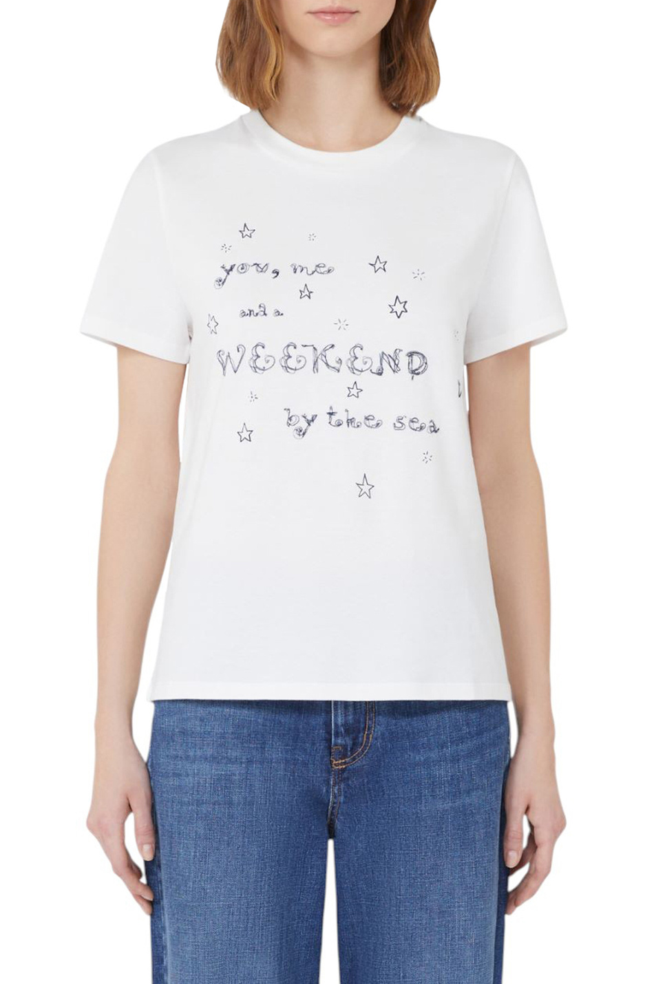 Женский Weekend Max Mara Футболка ARA из хлопка (цвет ), артикул 2525976041 | Фото 3