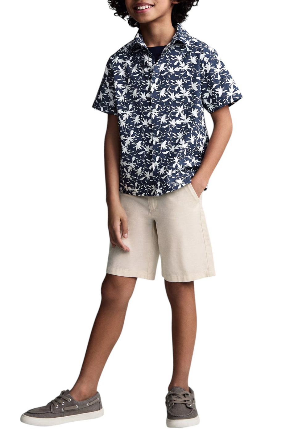 Мальчикам Mango Kids Рубашка DAI из хлопка с принтом (цвет ), артикул 87035941 | Фото 3