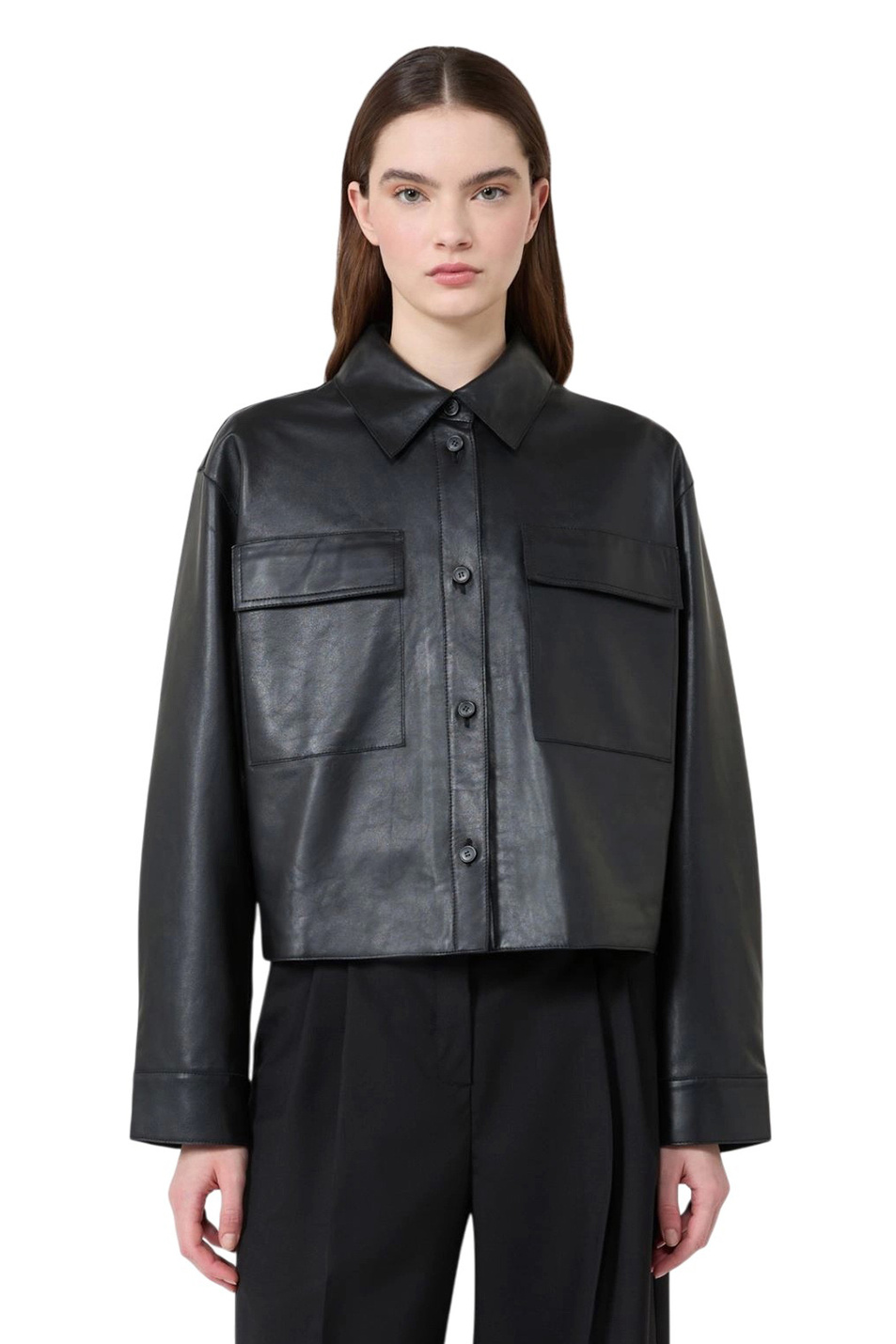 Женский Weekend Max Mara Куртка PIOVRA из натуральной кожи (цвет ), артикул 2625446021 | Фото 3