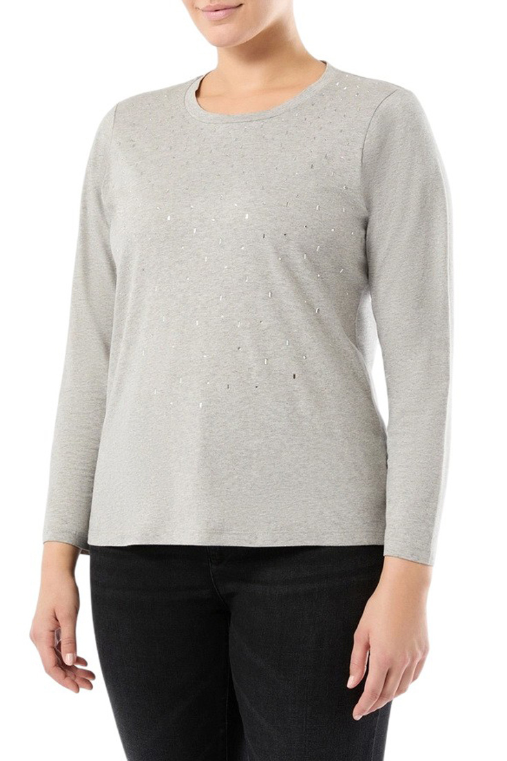 Женский Marina Rinaldi Лонгслив NINO из хлопка (цвет ), артикул 2528976037 | Фото 3