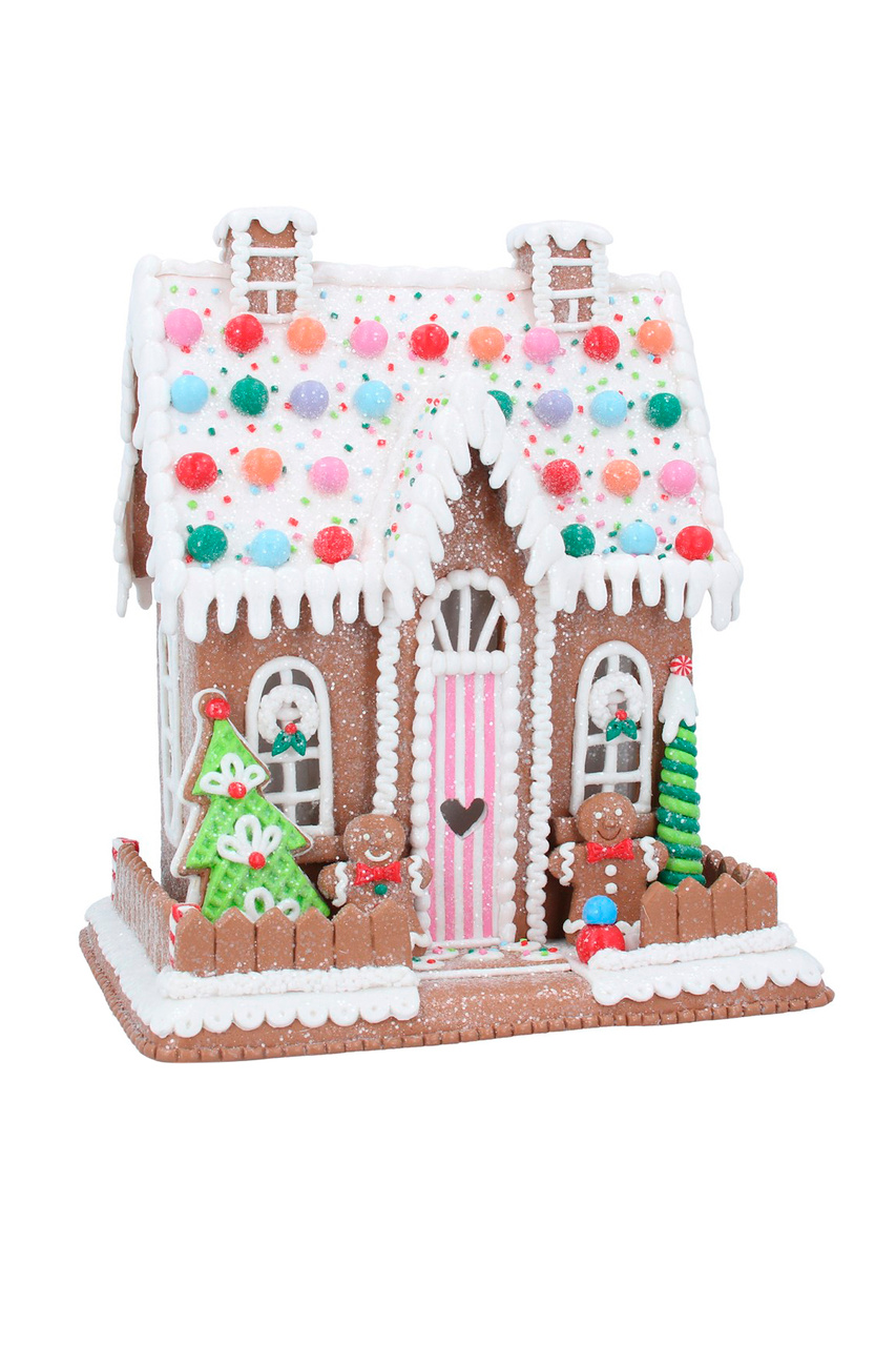 Фигурка рождественская с подсветкой "Прянично-конфетный домик", 28 см|Основной цвет:Разноцветный|Артикул:35721 | Фото 1