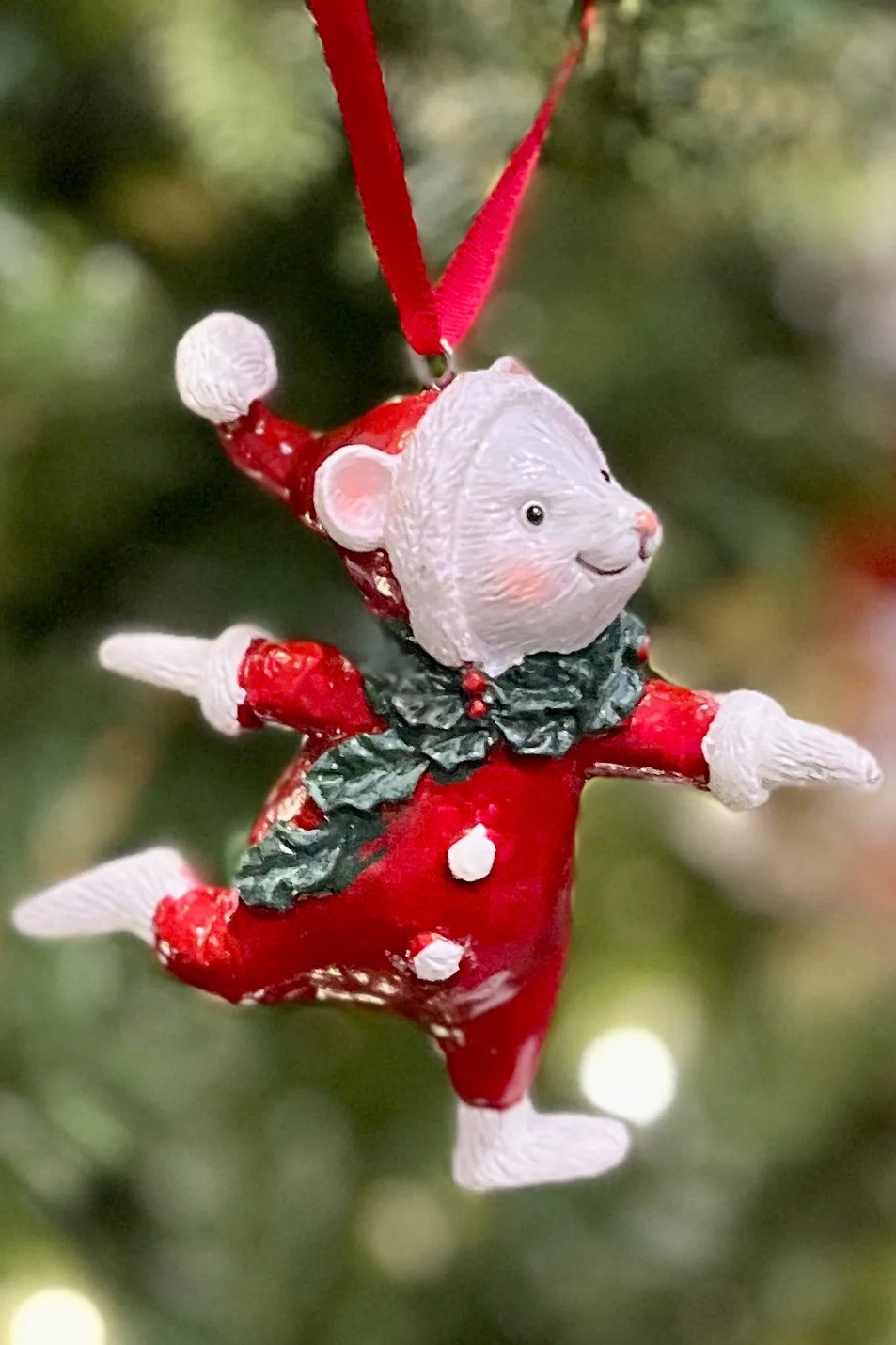 Не имеет пола Goodwill Елочная игрушка "Мышь в красном (две пуговки)", 8,5см (цвет ), артикул D 43215_1 | Фото 2