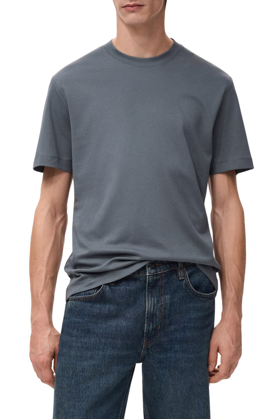 Мужской Mango Man Футболка KIMI из хлопка (цвет ), артикул 27041262 | Фото 3