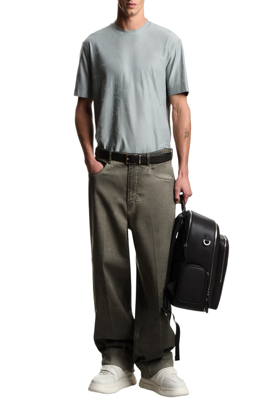 Мужской Emporio Armani Футболка из смесового хлопка (цвет ), артикул EM004644-AF23458 | Фото 2