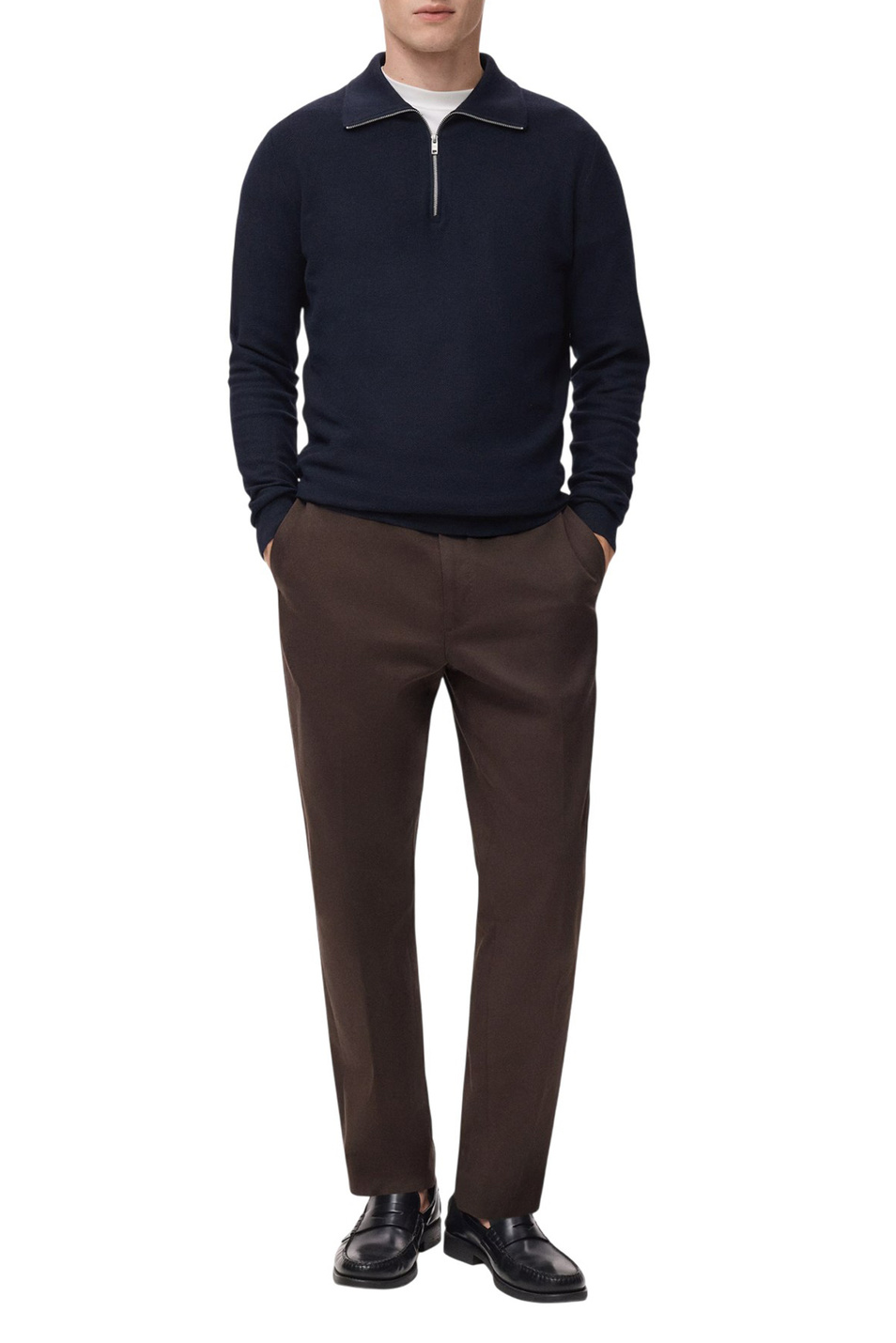 Мужской Mango Man Джемпер TENP с воротником на молнии (цвет ), артикул 27041282 | Фото 2