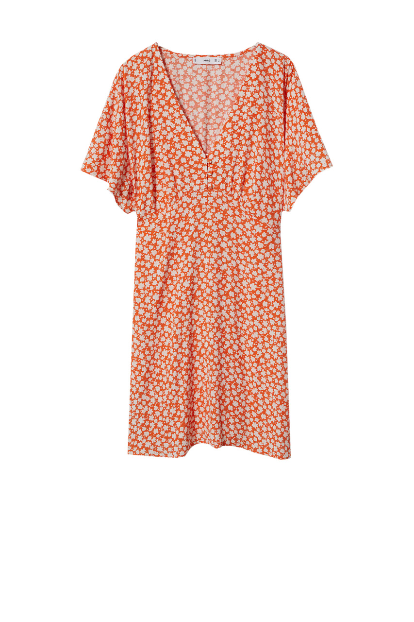 Платье LORELAI с цветочным принтом|Основной цвет:Оранжевый|Артикул:27008642 | Фото 1