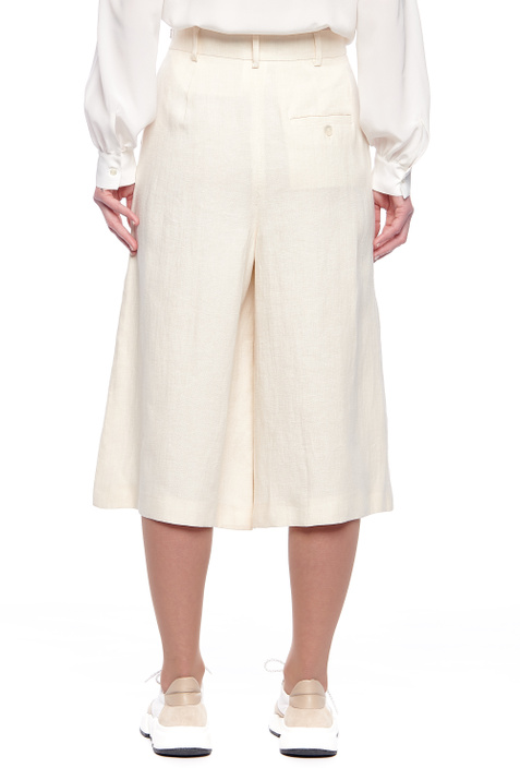 Weekend Max Mara Брюки-кюлоты GENEVE из чистого льна ( цвет), артикул 51310511 | Фото 5