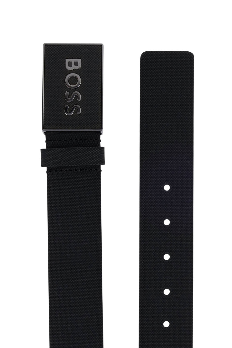 Ремень из натуральной кожи с металлической пряжкой|Основной цвет:Черный Мужской BOSS Ремень из натуральной кожи с металлической пряжкой (цвет ), артикул 50471333 | Фото 2