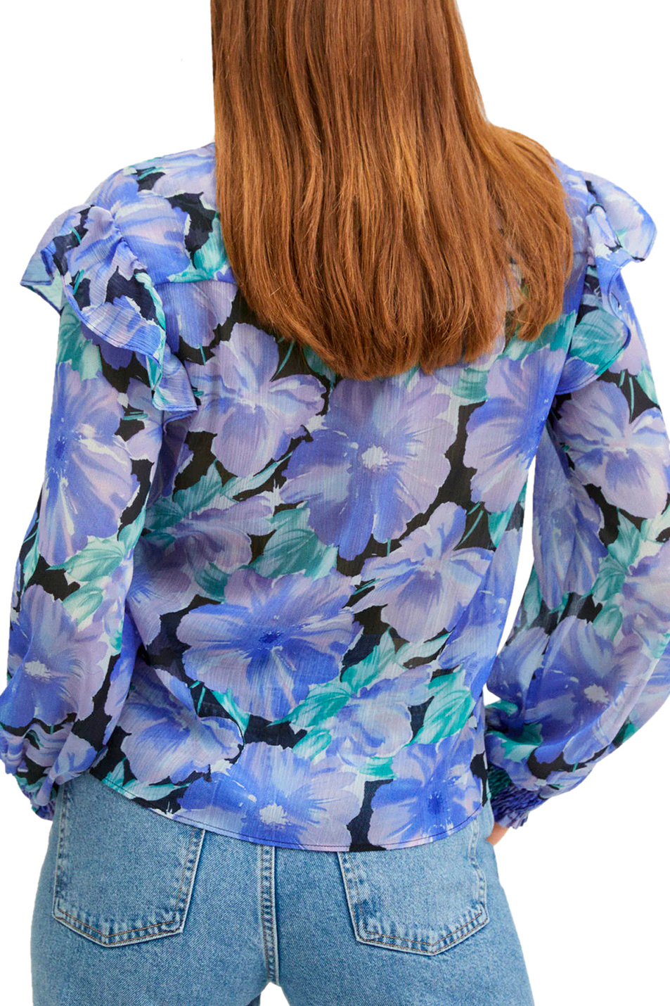 Женский Mango Блузка FLEUR с цветочным принтом (цвет ), артикул 27044041 | Фото 4